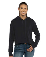 Next Level - Women's Laguna Sueded Raw Edge Crop Hoodie