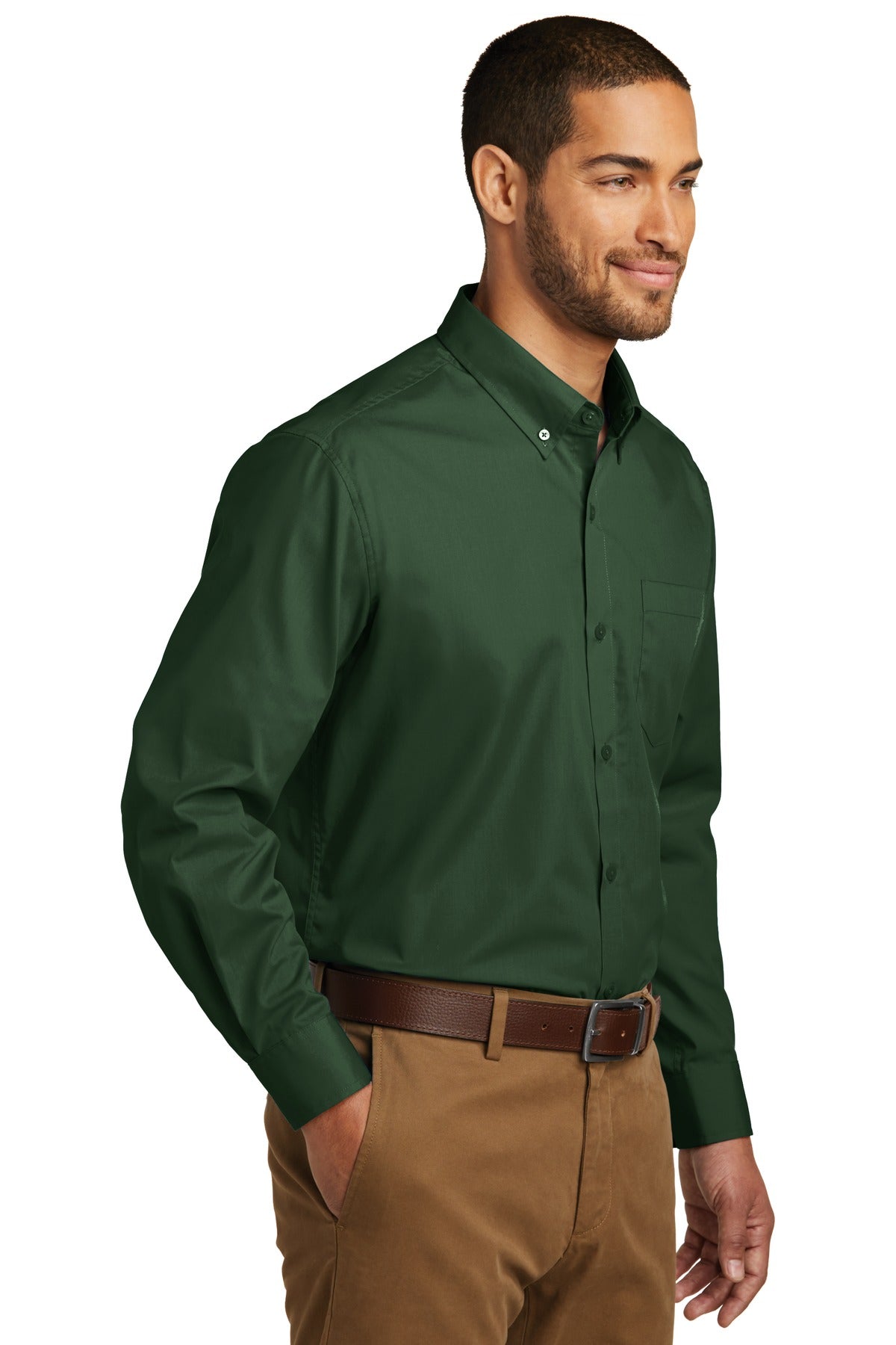 Port Authority Men's Long Sleeve Carefree Poplin Dress Shirt