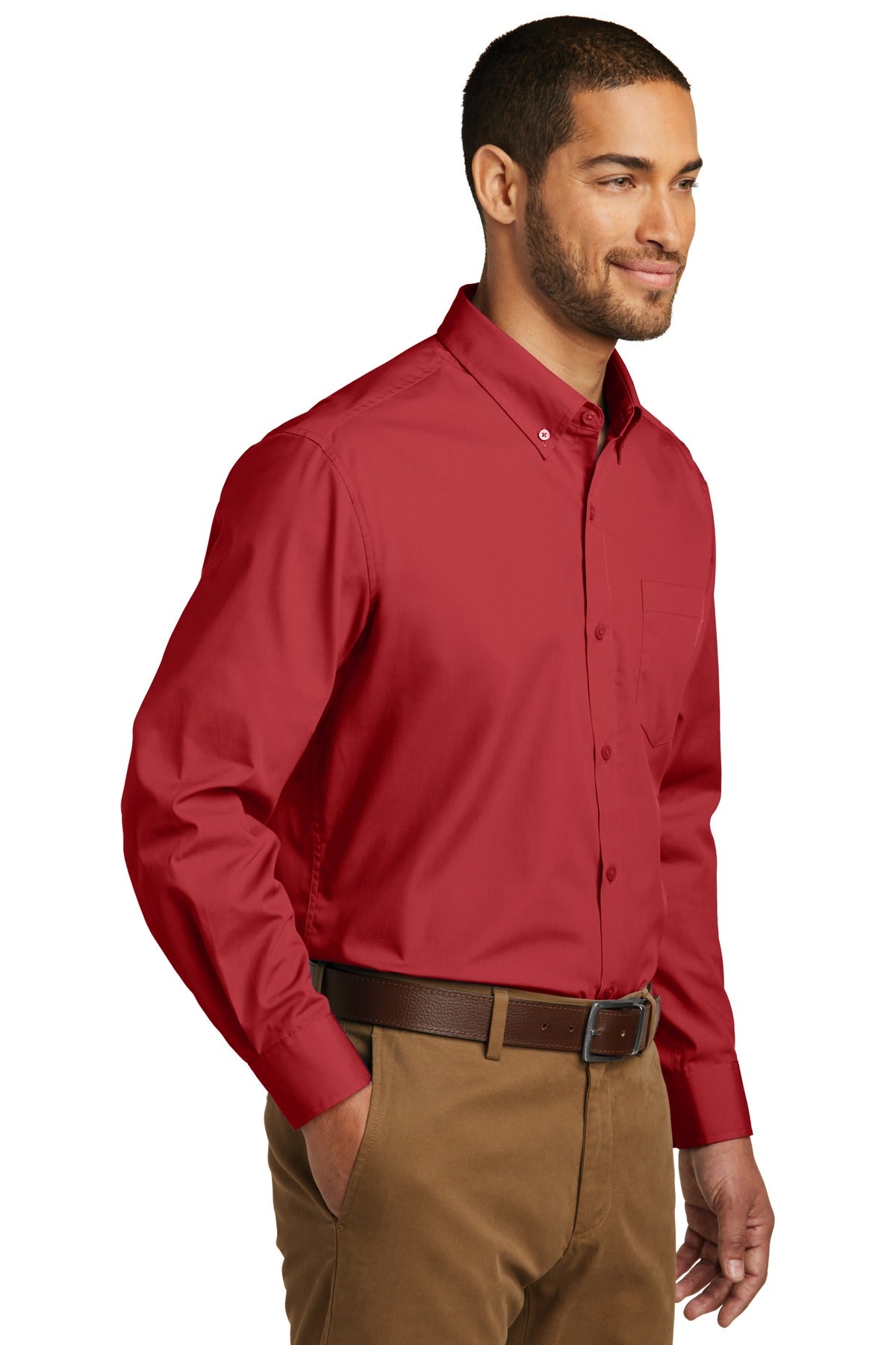 Port Authority Men's Long Sleeve Carefree Poplin Dress Shirt