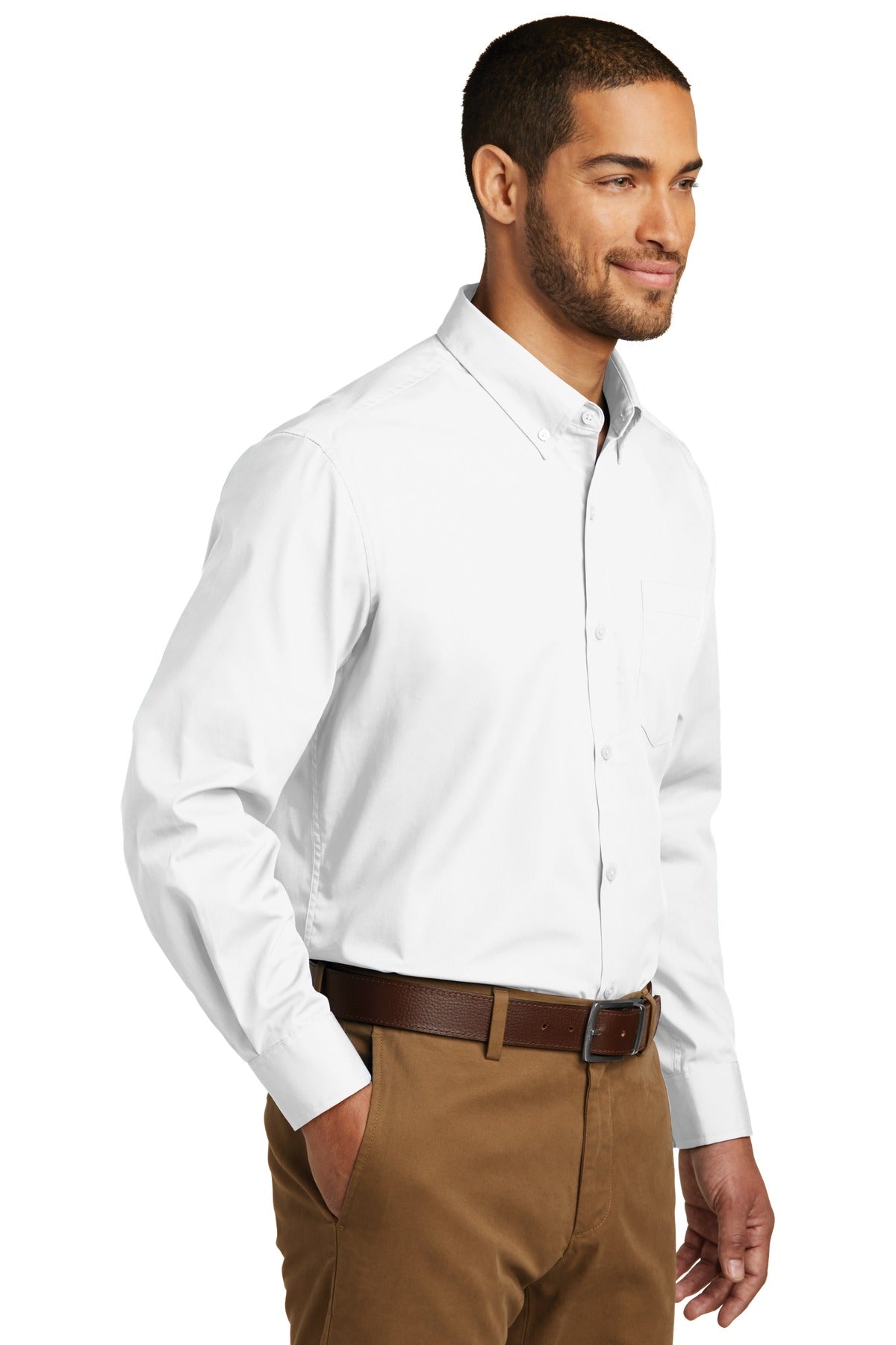 Port Authority Men's Long Sleeve Carefree Poplin Dress Shirt