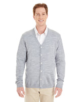 Harriton Men's Pilbloc V-Neck Button Cardigan Sweater