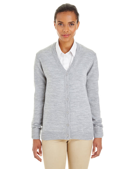 Harriton Ladies Pilbloc V-Neck Button Cardigan Sweater