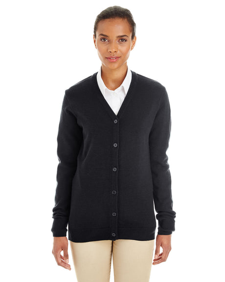 Harriton Ladies Pilbloc V-Neck Button Cardigan Sweater