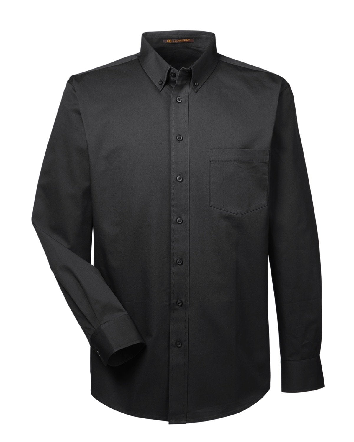 Harriton Men's Foundation Cotton Long-Sleeve Twill Shirt with Teflon™