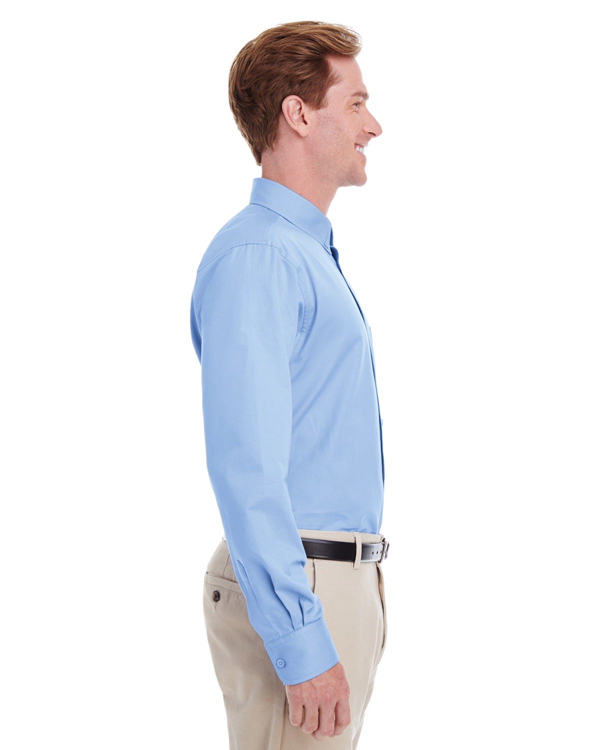 Harriton Men's Foundation Cotton Long-Sleeve Twill Shirt with Teflon™